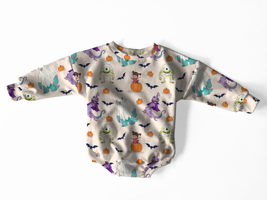 PREORDER Monsters Halloween Sweater Romper (Exclusive Print)