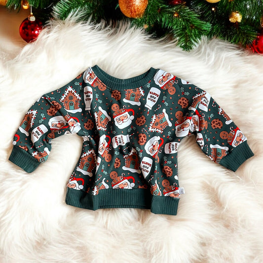 Santa Mugs Oversized Crewneck