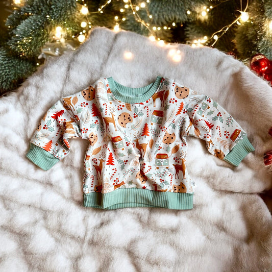 Boho Christmas Oversized Crewneck
