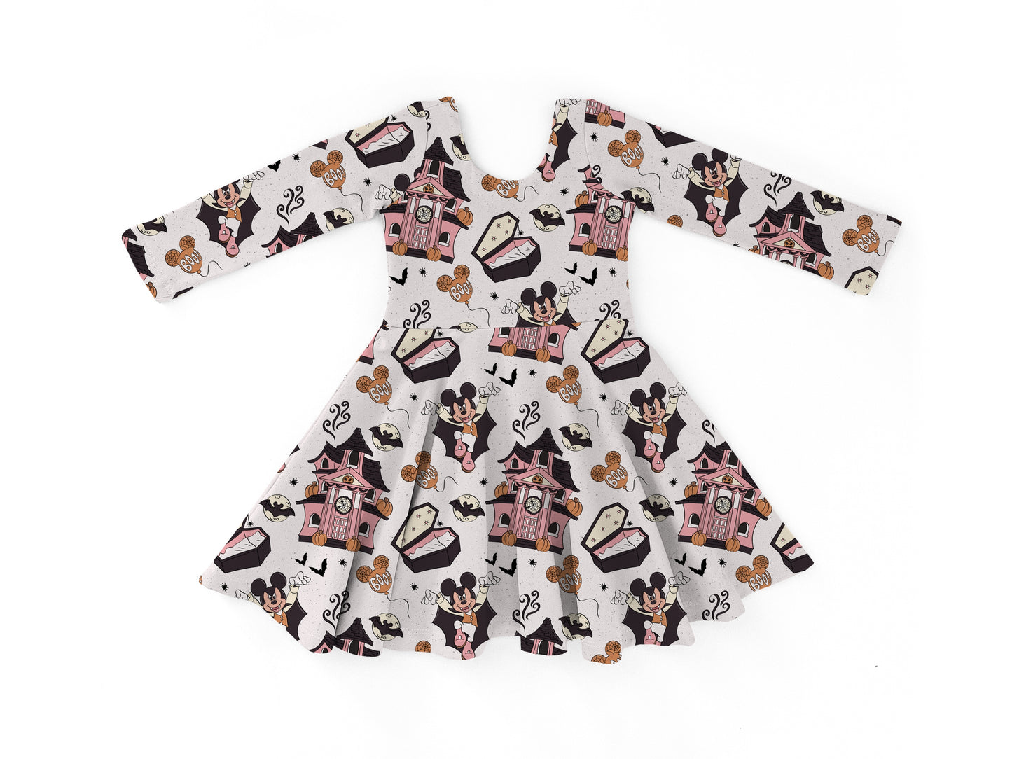 PREORDER Haunted Mouse Long Sleeve Dress