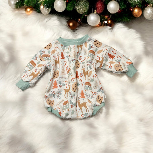 Boho Christmas Sweater Romper